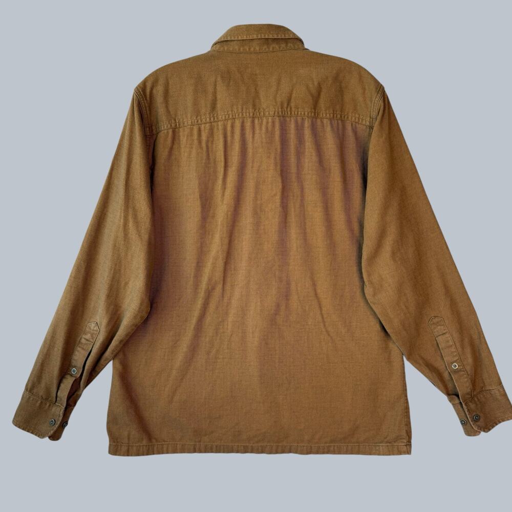 Kuhl Mens M Slim Fit Flannel Long Sleeve Button Up Utility Shirt Brown Pockets - Picture 2 of 8